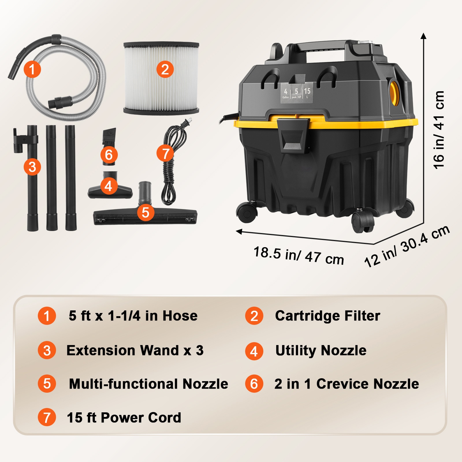 Wet Dry Shop Vacuum Cleaner With Blowing Function For Car And Home_voghion.com
